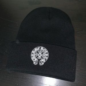 Black chrome hearts beanie